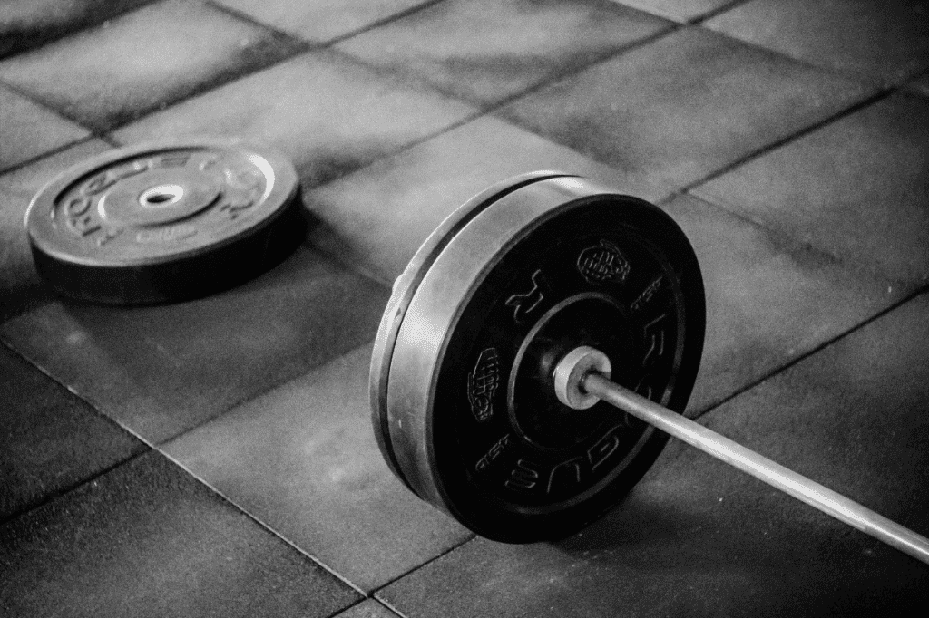 barbell with weights