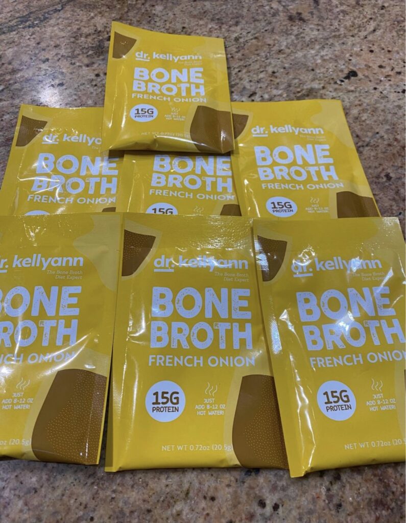 dr kellyann bone broth reviews - french onion packet